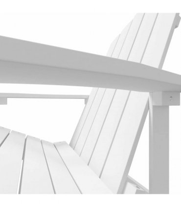 vidaXL Garden Adirondack Chair HDPE White