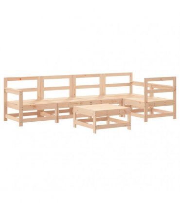 vidaXL 6 Piece Garden Lounge Set Solid Wood Pine