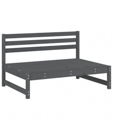 vidaXL 4 Piece Garden Lounge Set Grey Solid Wood Pine
