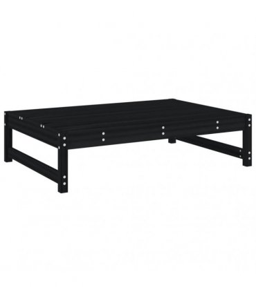 vidaXL 4 Piece Garden Lounge Set Black Solid Wood Pine