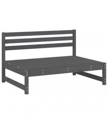 vidaXL 5 Piece Garden Lounge Set Grey Solid Wood Pine