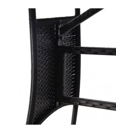 vidaXL Garden Table Black 140x80x74 cm Poly Rattan