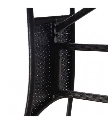 vidaXL Garden Table Black 170x80x74 cm Poly Rattan
