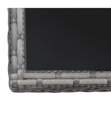 vidaXL Garden Table Grey 80x80x74 cm Poly Rattan
