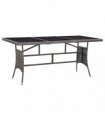 vidaXL Garden Table Grey 170x80x74 cm Poly Rattan