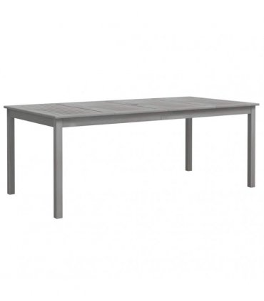vidaXL Garden Table Grey 200x100x75 cm Solid Wood Acacia