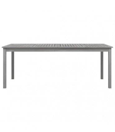 vidaXL Garden Table Grey 200x100x75 cm Solid Wood Acacia