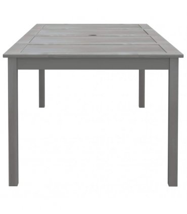 vidaXL Garden Table Grey 200x100x75 cm Solid Wood Acacia