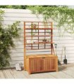 vidaXL Storage Box with Trellis 99x50x160 cm Solid Wood Acacia