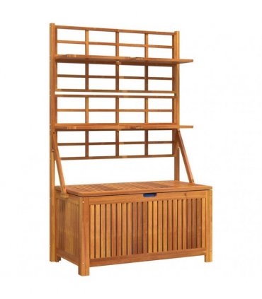 vidaXL Storage Box with Trellis 99x50x160 cm Solid Wood Acacia