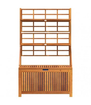 vidaXL Storage Box with Trellis 99x50x160 cm Solid Wood Acacia