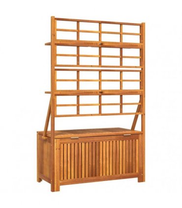 vidaXL Storage Box with Trellis 99x50x160 cm Solid Wood Acacia