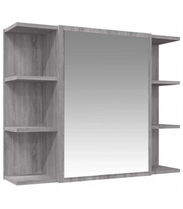 vidaXL 3 Piece Bathroom Cabinet Set Grey Sonoma Engineered Wood