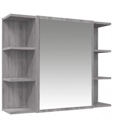 vidaXL 3 Piece Bathroom Cabinet Set Grey Sonoma Engineered Wood