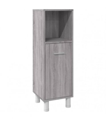 vidaXL 3 Piece Bathroom Cabinet Set Grey Sonoma Engineered Wood