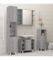 vidaXL 4 Piece Bathroom Cabinet Set Grey Sonoma Engineered Wood