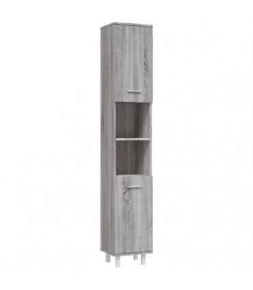 vidaXL 4 Piece Bathroom Cabinet Set Grey Sonoma Engineered Wood