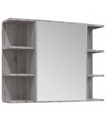 vidaXL 4 Piece Bathroom Cabinet Set Grey Sonoma Engineered Wood