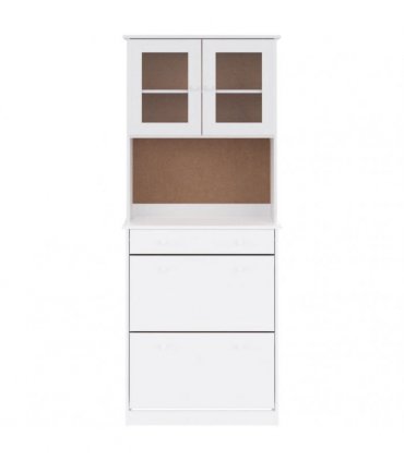 vidaXL Highboard "ALTA" White 77x35x188cm Solid Wood Pine