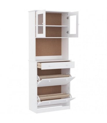 vidaXL Highboard "ALTA" White 77x35x188cm Solid Wood Pine