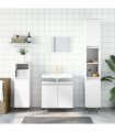 vidaXL 3 Piece Bathroom Cabinet Set White Engineered Wood