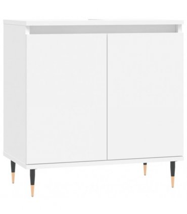 vidaXL 3 Piece Bathroom Cabinet Set White Engineered Wood