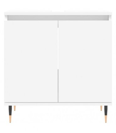 vidaXL 3 Piece Bathroom Cabinet Set White Engineered Wood