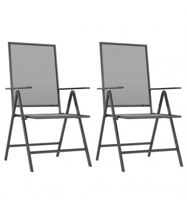 vidaXL 3 Piece Garden Dining Set Anthracite Steel