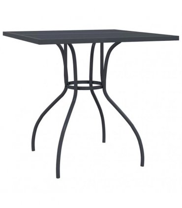 vidaXL 3 Piece Garden Dining Set Anthracite Steel