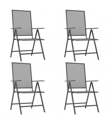 vidaXL 5 Piece Garden Dining Set Anthracite Steel