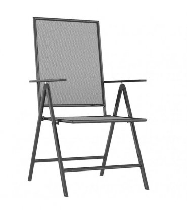 vidaXL 7 Piece Garden Dining Set Anthracite Steel