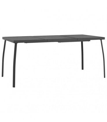 vidaXL 7 Piece Garden Dining Set Anthracite Steel