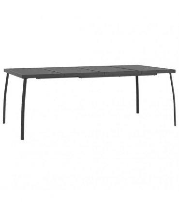 vidaXL 7 Piece Garden Dining Set Anthracite Steel