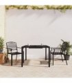 vidaXL 3 Piece Garden Dining Set Anthracite Steel
