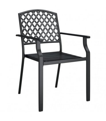 vidaXL 3 Piece Garden Dining Set Anthracite Steel