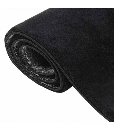 vidaXL Washable Rug Soft Shaggy Black 160x230 cm Anti Slip