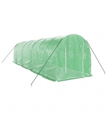 vidaXL Greenhouse with Steel Frame Green 16 m² 8x2x2 m