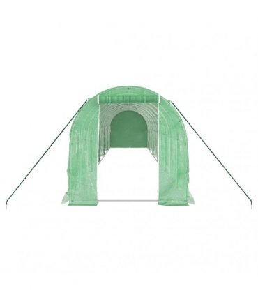 vidaXL Greenhouse with Steel Frame Green 20 m² 10x2x2 m
