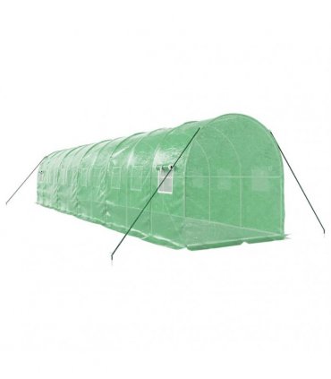 vidaXL Greenhouse with Steel Frame Green 20 m² 10x2x2 m