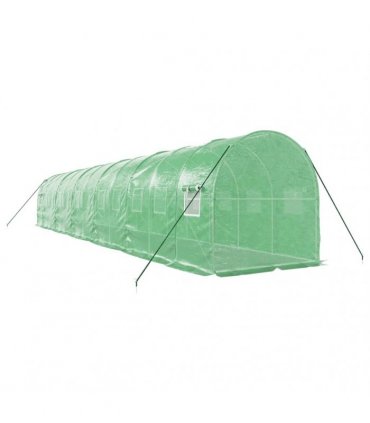 vidaXL Greenhouse with Steel Frame Green 24 m² 12x2x2 m