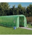 vidaXL Greenhouse with Steel Frame Green 28 m² 14x2x2 m