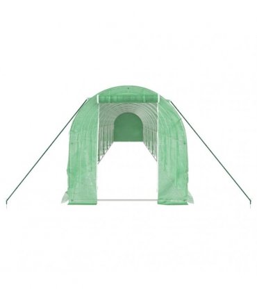 vidaXL Greenhouse with Steel Frame Green 28 m² 14x2x2 m