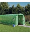 vidaXL Greenhouse with Steel Frame Green 32 m² 16x2x2 m