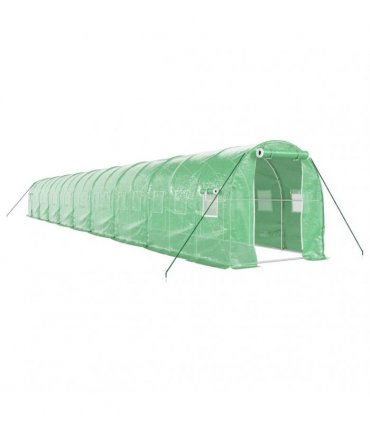 vidaXL Greenhouse with Steel Frame Green 36 m² 18x2x2 m