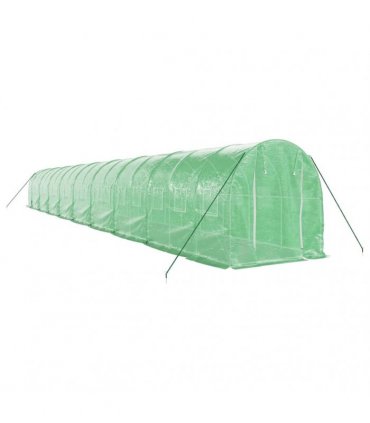 vidaXL Greenhouse with Steel Frame Green 36 m² 18x2x2 m