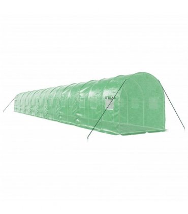 vidaXL Greenhouse with Steel Frame Green 36 m² 18x2x2 m