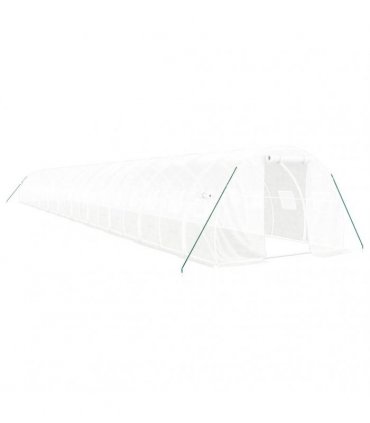 vidaXL Greenhouse with Steel Frame White 66 m² 22x3x2 m