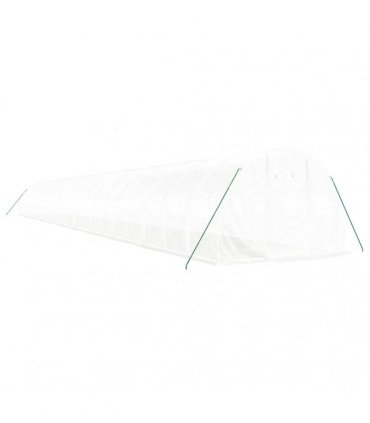vidaXL Greenhouse with Steel Frame White 66 m² 22x3x2 m