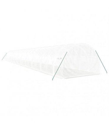 vidaXL Greenhouse with Steel Frame White 66 m² 22x3x2 m