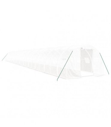 vidaXL Greenhouse with Steel Frame White 72 m² 24x3x2 m